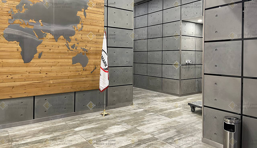 بتن اکسپوز صدر استون با نصب خشک در ایران مال