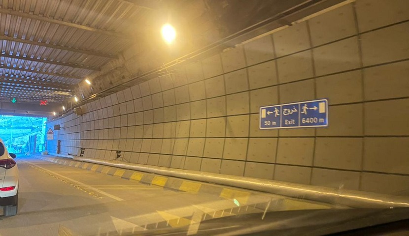 The use of exposed concrete tiles in the Alborz tunnel project