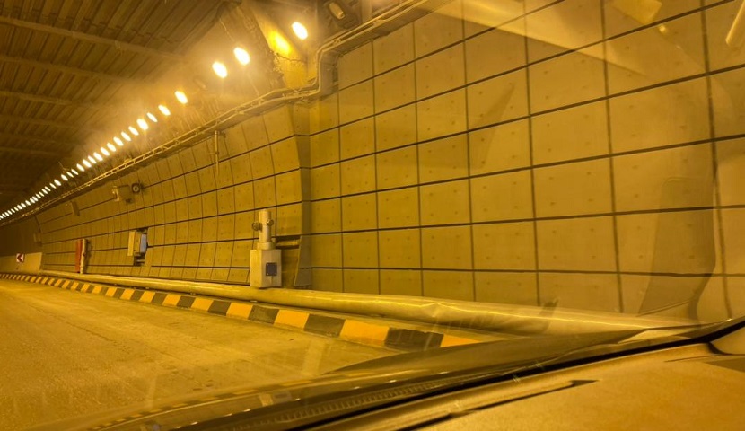 The use of exposed concrete tiles in the Alborz tunnel project