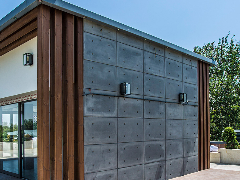 طراحی دیوار با سنگهای دکوراتیو بتنی